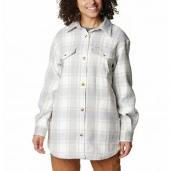 Koszula Damska Columbia Calico Basin Shirt Jacket. Szare koszule damskie Columbia, xl, bez wzorów, sportowe, bez kołnierzyka, bez ramiączek. Za 346.99 zł.