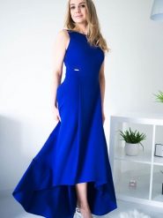 Sukienka Model Jennifer Chaber - Jersa. Sukienki damskie Jersa, na co dzień, plus size, bez wzorów, eleganckie, bez kołnierzyka, plus size, bez ramiączek, maxi, dopasowane. Za 599.65 zł.