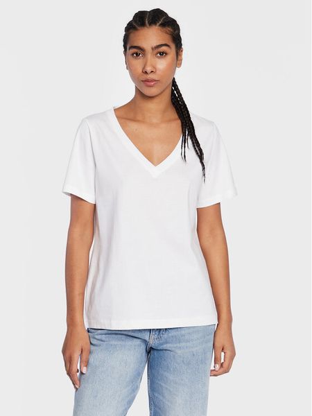 Calvin Klein T-Shirt Smooth K20K205338 Biały Regular Fit. Białe t-shirty damskie Calvin Klein, xs, bez wzorów, z bawełny, bez kołnierzyka, bez ramiączek. Za 159.99 zł.