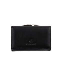 Czarny damski portfel Canaletto z perforacją laserową – styl i funkcjonalność PD1224P51. Czarne portfele damskie ze skóry. Za 161.50 zł.