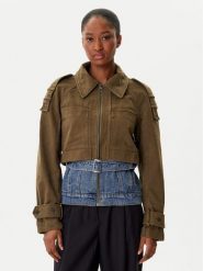 Desigual Kurtka jeansowa Tropez 25WWEW54 Zielony Regular Fit. Zielone kurtki damskie Desigual, m, bez wzorów, z bawełny, bez kaptura. Za 439.99 zł.