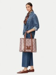Max Mara Beachwear Torebka 2616511059650 Brązowy. Brązowe shopperki damskie Max Mara Beachwear, bez wzorów, ze skóry, bez dodatków. Za 944.99 zł.