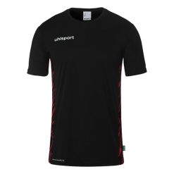Koszulka Uhlsport Progressive 28 Poly. Czarne bluzki damskie Uhlsport, bez wzorów, sportowe, bez kołnierzyka, bez ramiączek. Za 139.00 zł.