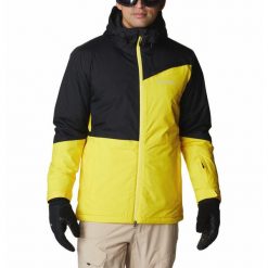 Kurtka Narciarska Męska Columbia Iceberg Point Jacket. Czarne kurtki sportowe męskie Columbia, na zimę, m, bez wzorów, bez kaptura, narciarskie. Za 819.00 zł.