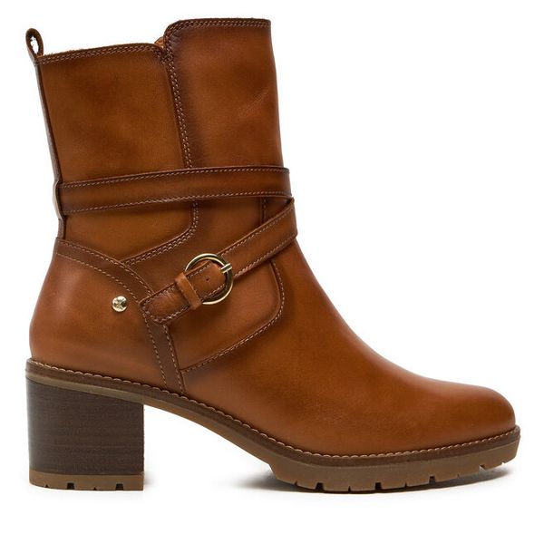 Botki Pikolinos. Brązowe botki damskie Pikolinos, bez wzorów, bez obcasa, na słupku, bez zapięcia. Za 539.99 zł.