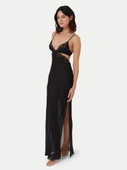 Bluebella Koszula nocna Julianne 42409 Czarny Basic Fit. Czarne koszule nocne damskie BlueBella, bez wzorów, z syntetyku, bez ramiączek. Za 279.99 zł.