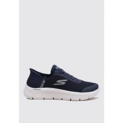 Buty sportowe Sneakersy damskie, Slip-Ins: GO WALK Flex - Grand Entry. Białe obuwie sportowe damskie Skechers, bez wzorów, z materiału, bez zapięcia, trekkingowe, Skechers Sport. Za 349.99 zł.