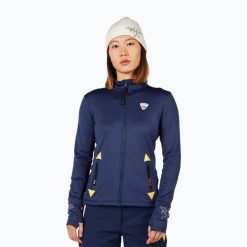 Bluza narciarska damska Rossignol JCC Climi. Niebieskie bluzy damskie Rossignol, l, bez wzorów, z elastanu, sportowe, bez ramiączek, bez kaptura. Za 1,185.25 zł.