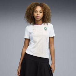 Damska koszulka wyjazdowa Maroko 2026 PUMA. Białe bluzki damskie Puma, l, bez wzorów, sportowe, bez kołnierzyka, bez ramiączek. Za 429.00 zł.