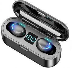 Słuchawki bluetooth F9 czarne. Czarne słuchawki bezprzewodowe R2 Invest. Za 39.99 zł.