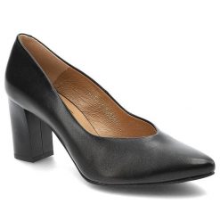 Czarne Czółenka Clasicco Eleganckie Skórzane Buty. Czarne czółenka damskie Clasicco, bez wzorów, ze skóry, eleganckie, bez obcasa, na obcasie, bez zapięcia. Za 322.99 zł.