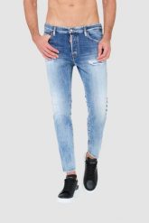 DSQUARED2 Niebieskie jeansy Skater. Niebieskie jeansy męskie Dsquared2, z jeansu. W wyprzedaży za 1,599.99 zł.