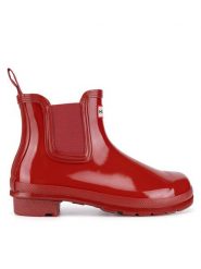 Hunter Kalosze WFS2078RGL Czerwony. Czerwone kalosze damskie Hunter, bez wzorów, z tworzywa sztucznego, bez zapięcia. Za 219.99 zł.