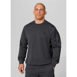 Bluza męska Pitbull Explorer. Szare bluzy męskie PITBULL, m, bez wzorów, sportowe, bez ramiączek, bez kaptura. Za 229.00 zł.