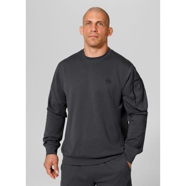 Bluza męska Pitbull Explorer. Szare bluzy męskie PITBULL, l, bez wzorów, sportowe, bez ramiączek, bez kaptura. Za 229.00 zł.