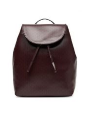 Calvin Klein Plecak Emblem Aop Flap Backpack LV04F3271G Bordowy. Czerwone plecaki damskie Calvin Klein, bez wzorów, ze skóry. Za 419.99 zł.