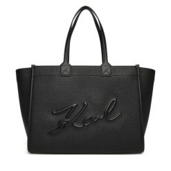 Torebka KARL LAGERFELD. Czarne shopperki damskie KARL LAGERFELD, bez wzorów, bez dodatków. Za 879.99 zł.
