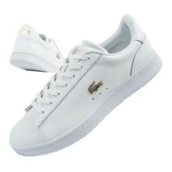 Buty sportowe damskie Lacoste Carnaby Set 224 1 SFA trampki. Białe obuwie sportowe damskie Lacoste, bez wzorów, ze skóry, bez zapięcia, trekkingowe. Za 459.00 zł.