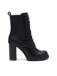 Clara Barson Botki KLARISSA WS5881-10 Czarny. Czarne botki damskie Clara Barson, bez wzorów, ze skóry, bez obcasa, na słupku, bez zapięcia. Za 169.99 zł.