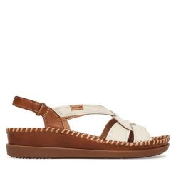 Sandały Pikolinos. Białe sandały damskie Pikolinos, bez wzorów, bez obcasa, na płaskiej podeszwie, bez zapięcia. Za 559.99 zł.