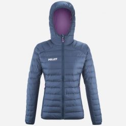 Kurtka ocieplana damska Millet Fitz Roy Warm Hoodie. Niebieskie kurtki sportowe damskie Millet, bez wzorów, bez ramiączek, bez kaptura, trekkingowe. Za 829.99 zł.
