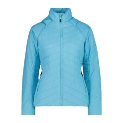 Kurtka puchowa damska z odpinanymi rękawami CMP. Niebieskie kurtki sportowe damskie CMP, na zimę, bez wzorów, z puchu, bez ramiączek, bez kaptura, narciarskie. Za 425.00 zł.