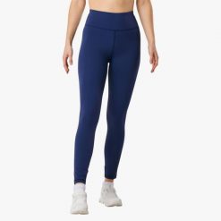 Długie legginsy treningowe damskie Swedemount Move Long Tights szybkoschnące. Niebieskie bielizna sportowa damska SWEDEMOUNT, bez wzorów, z tkaniny. Za 185.00 zł.