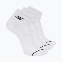 Skarpety męskie SKECHERS 1/2 Terry Qtr Crew 3. Białe skarpety męskie Skechers, z aplikacjami, z bawełny. Za 52.99 zł.