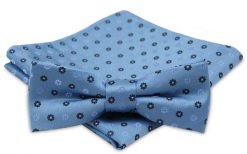 Modna Mucha Męska - Alties - Niebieska we Wzór Kwiatowy. Niebieskie krawaty i muchy Alties, bez wzorów, eleganckie. Za 54.00 zł.