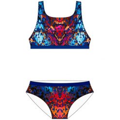 Strój kąpielowy damski Aquafeel Racerback. Niebieskie stroje kąpielowe damskie AQUAFEEL, l, bez wzorów, z materiału. Za 229.99 zł.