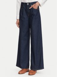 Tommy Hilfiger Jeansy Indie WW0WW48567 Granatowy Wide Leg. Niebieskie jeansy damskie Tommy Hilfiger, bez wzorów, z bawełny. Za 529.99 zł.