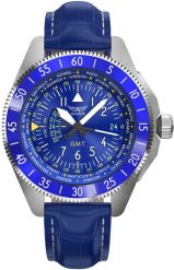 Zegarek Aviator Zegarek męski V.1.37.0.308.4 niebieski. Niebieskie zegarki męskie AVIATOR, bez wzorów. Za 2,990.00 zł.