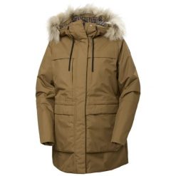 Parka damska z kapturem Helly Hansen Coastal. Brązowe parki damskie Helly Hansen, na zimę, bez wzorów, z kapturem. Za 1,145.00 zł.