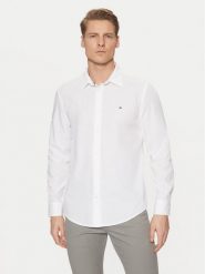 Tommy Hilfiger Koszula MW0MW38137 Biały Slim Fit. Białe koszule męskie Tommy Hilfiger, m, bez wzorów, z bawełny, biznesowe, bez kołnierzyka, bez ramiączek. Za 199.99 zł.
