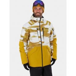 Kurtka Narciarska Męska Fundango Baily ECO Allmtn. Żółte kurtki sportowe męskie FUNDANGO, na zimę, m, bez wzorów, bez kaptura, narciarskie. Za 799.90 zł.