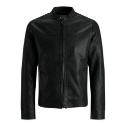 Kurtka Jack & Jones Arner skórzana czarna. Czarne kurtki męskie Jack&Jones, na zimę, xl, bez wzorów, z materiału, eleganckie, bez kaptura. Za 255.15 zł.