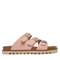 Klapki Dr. Brinkmann. Czerwone klapki damskie Dr. Brinkmann, bez wzorów, bez obcasa, bez zapięcia. Za 384.99 zł.