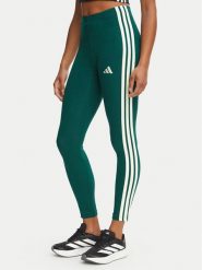 Adidas Legginsy Essentials 3-Stripes KZ2074 Zielony Slim Fit. Zielone legginsy damskie Adidas, bez wzorów, z bawełny. Za 129.99 zł.