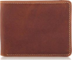 Belveder Mini Portfel Męski na Karty Brązowy BW38. Brązowe portfele męskie Belveder, bez wzorów. Za 119.90 zł.