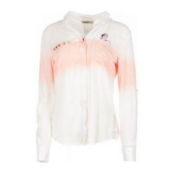 Desigual koszula damska Lana S kremowy. Białe koszule damskie Desigual, s, bez wzorów, z materiału, bez kołnierzyka, bez ramiączek. W wyprzedaży za 169.00 zł.