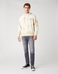 MĘSKA BLUZA WRANGLER HOODIE PAPYRUS W6E1HAXME 112130725. Bluzy męskie Wrangler, m, bez wzorów, bez ramiączek, z kapturem. Za 169.99 zł.