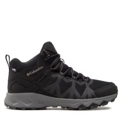 Trekkingi Columbia. Czarne botki męskie Columbia, bez wzorów, sportowe, bez obcasa, bez zapięcia. Za 589.99 zł.