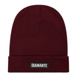 Czapka Diamante Wear. Czerwone czapki damskie Diamante Wear, na zimę, bez wzorów. Za 39.99 zł.