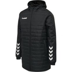 Kurtka piłkarska męska Hummel Promo Bench Jacket. Czarne kurtki męskie Hummel, m, bez wzorów, sportowe, bez kaptura. Za 268.00 zł.