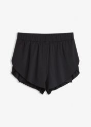 Szorty kąpielowe z szybkoschnącego materiału. Czarne bikini bonprix, bez wzorów. Za 92.99 zł.