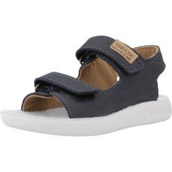 Sandały GEOX B SANDAL LIGHTFLOPPY Niebieski. Niebieskie sandały męskie Geox, na lato, bez wzorów, ze skóry, bez zapięcia. Za 149.99 zł.