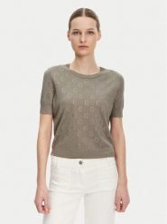 Guess Sweter W5GR05 Z3D60 Brązowy Regular Fit. Brązowe swetry nierozpinane damskie Guess, xxl, z aplikacjami, z wiskozy, bez kołnierzyka, bez ramiączek. Za 249.99 zł.
