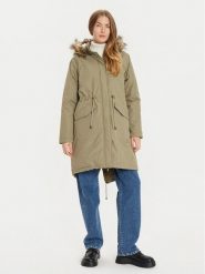 Brave Soul Parka LJK-GREGORY Khaki Regular Fit. Brązowe parki damskie Brave Soul, bez wzorów, z syntetyku, bez kaptura. Za 199.99 zł.