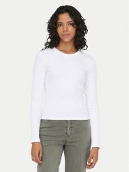 ONLY Bluzka Val 15371305 Biały Regular Fit. Białe bluzki damskie ONLY, l, bez wzorów, z bawełny, bez kołnierzyka, bez ramiączek. Za 79.99 zł.