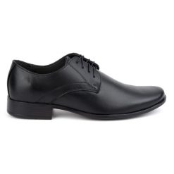 ABIS Buty męskie wizytowe 083 czarne. Czarne buty wizytowe męskie bez wzorów, ze skóry, bez obcasa, bez zapięcia. Za 408.14 zł.